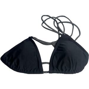 Damsel Shoulder Strap Black Swim Bikini Top Medium M